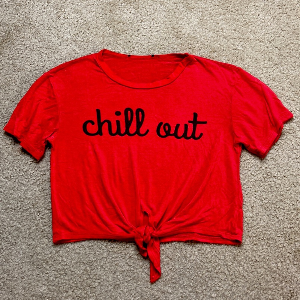 Red “Chill Out” shirt